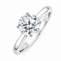 Round Brilliant Natural Diamond 18K Gold Ring – 1.53 Carat GIA Certified