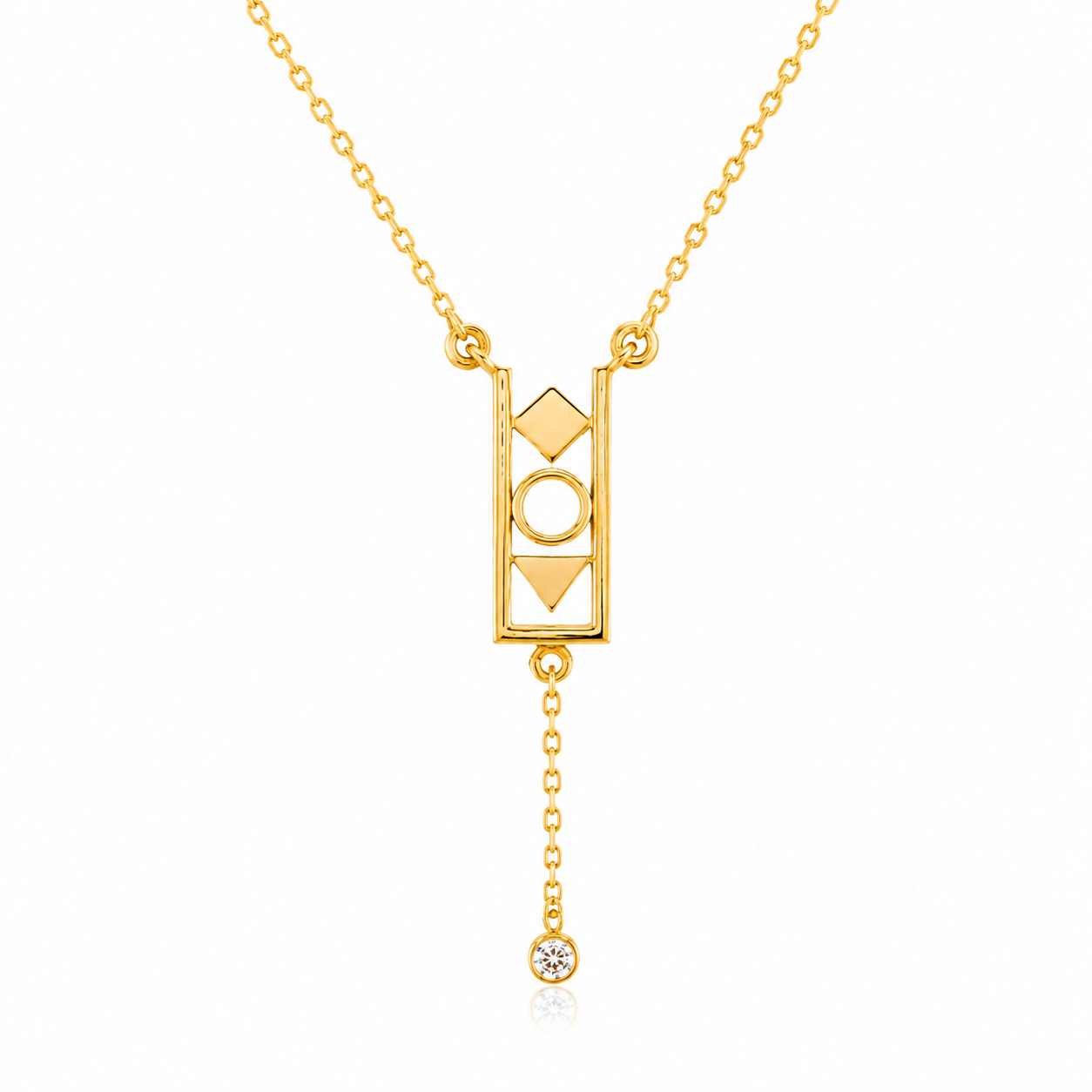 Abstract 18K Gold Necklace