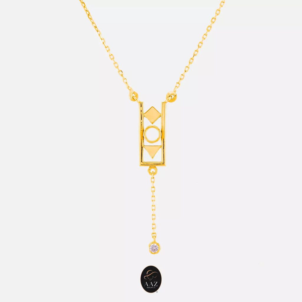 Abstract 18K Gold Necklace