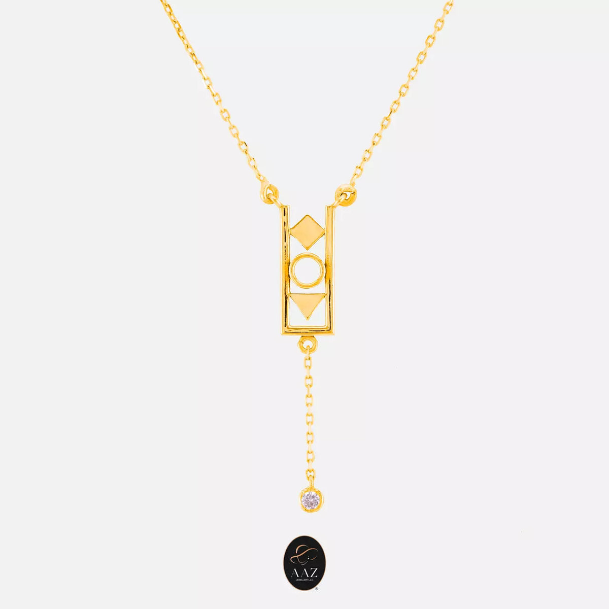 Abstract 18K Gold Necklace