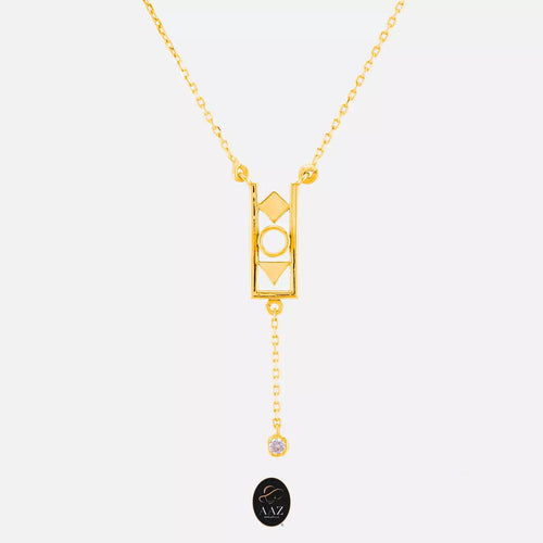 Abstract 18K Gold Necklace