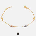 Tri Colour Shells 22K Gold Bracelet