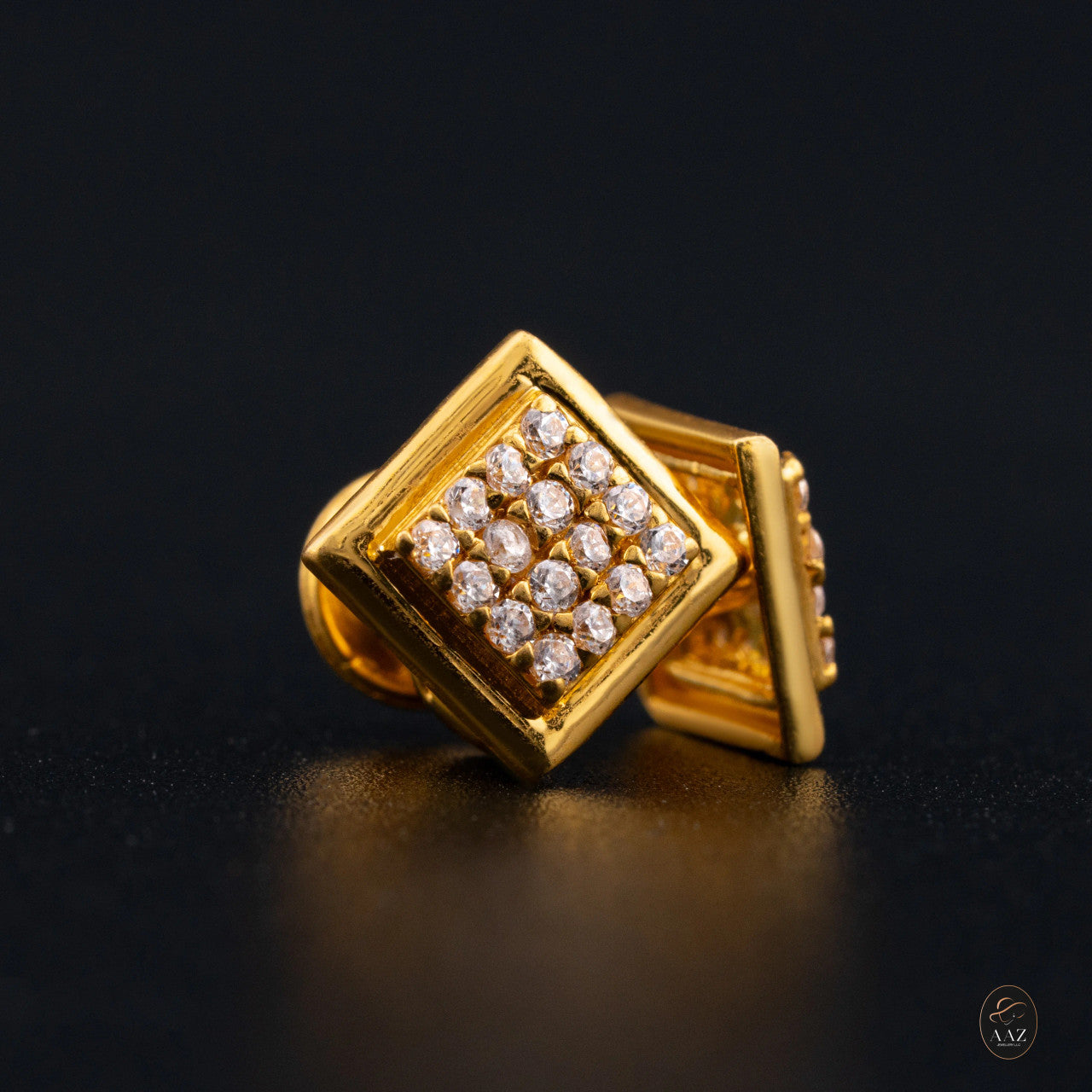 Square 22K Gold Earrings