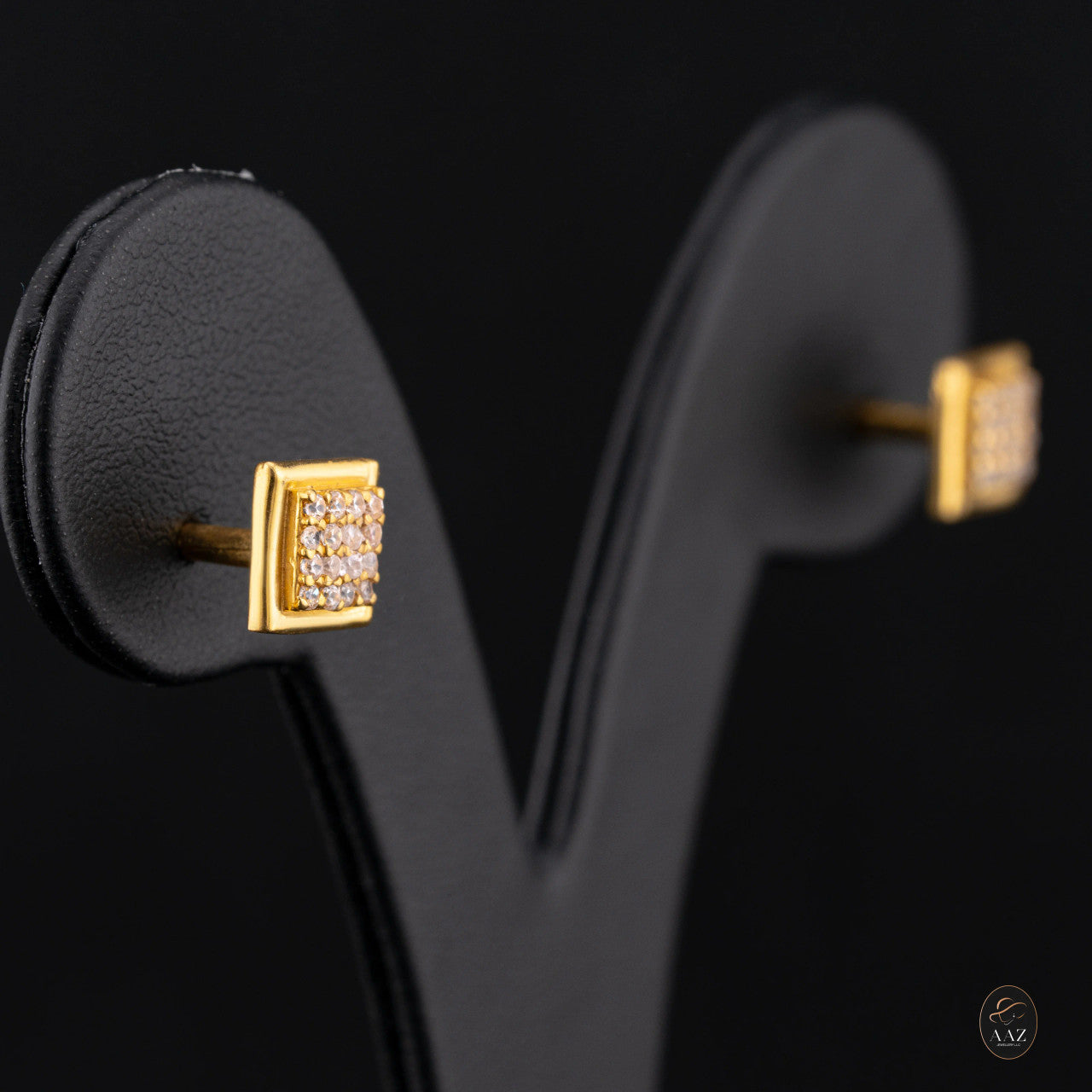Square 22K Gold Earrings