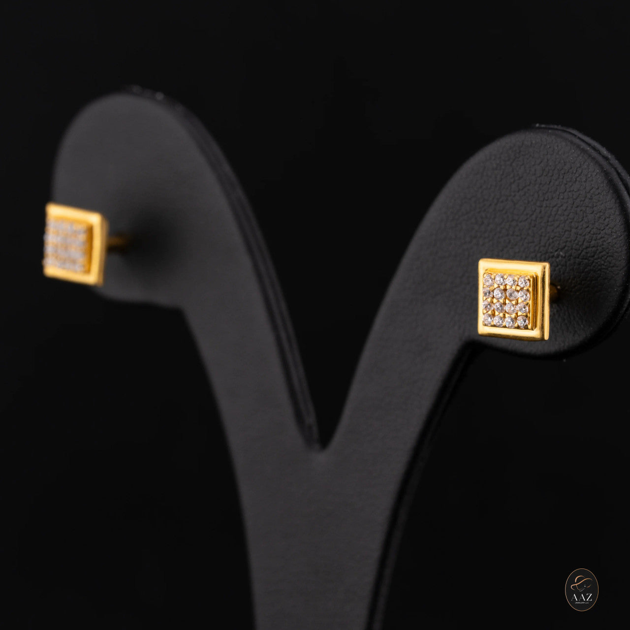 Square 22K Gold Earrings