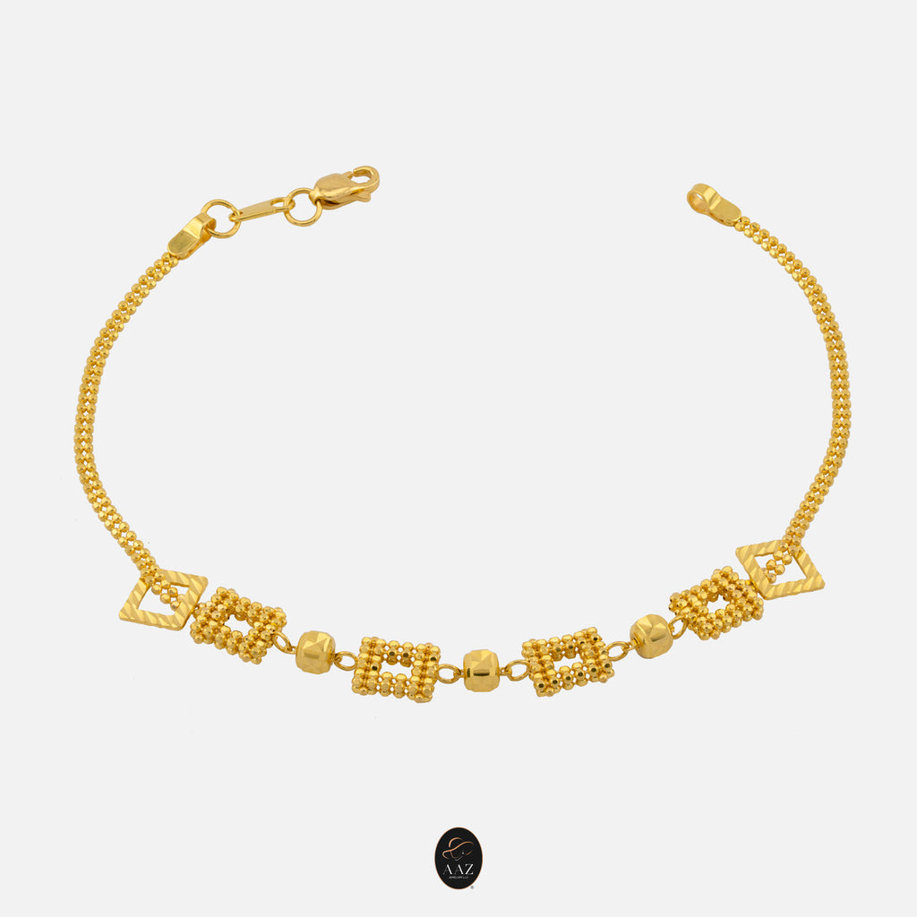 Shape Beads 22K Gold Bracelet