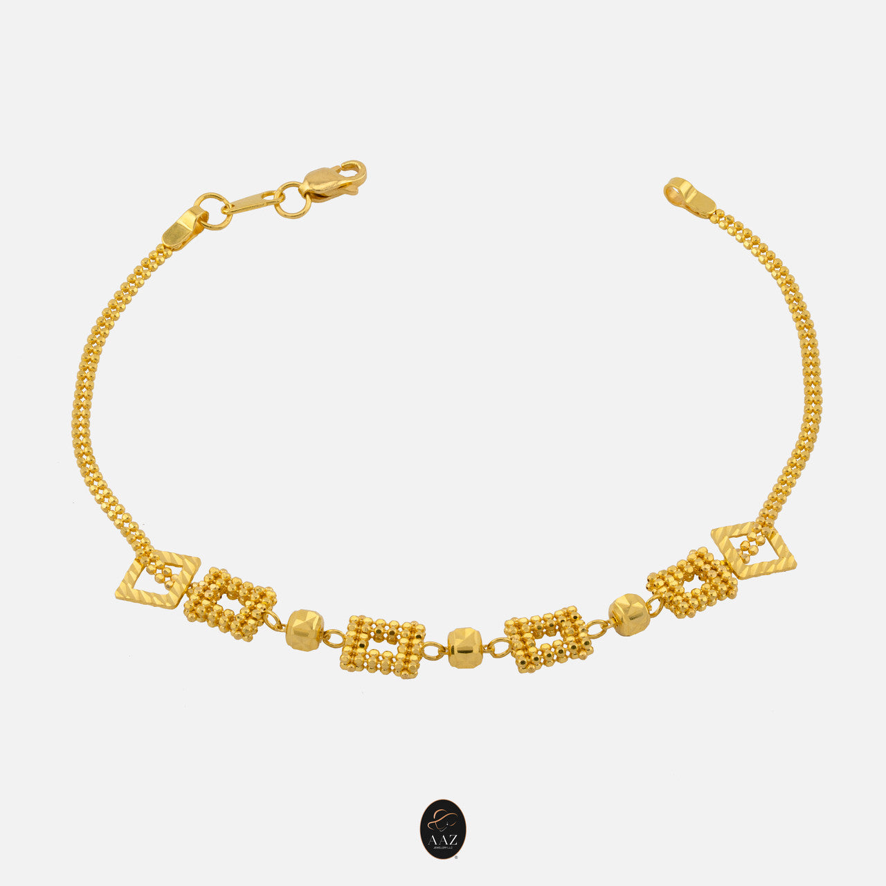 Shape Beads 22K Gold Bracelet