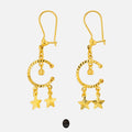 Moon & Stars 22K Gold Earrings