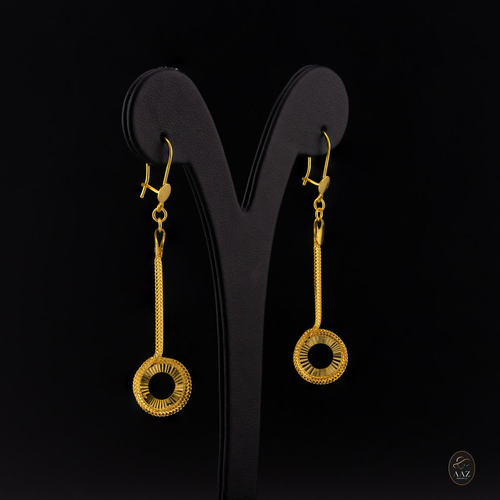 Sun Glare 21K Gold Earrings left