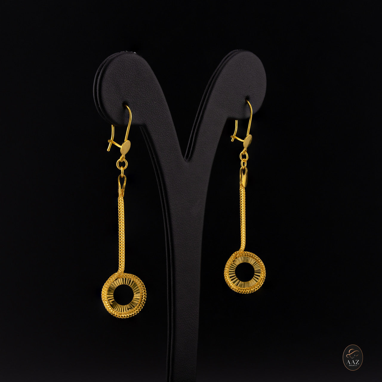 Sun Glare 21K Gold Earrings left