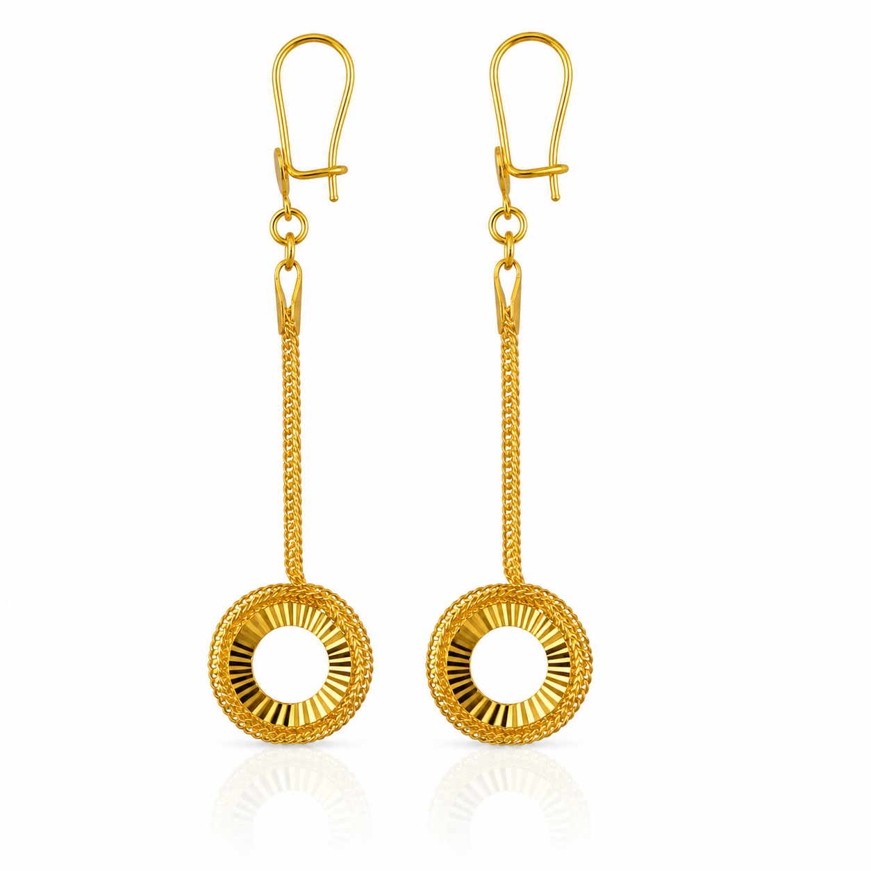 Sun Glare 21K Gold Earrings