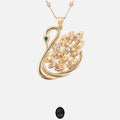 Swan 18k Gold Plated Silver Necklace