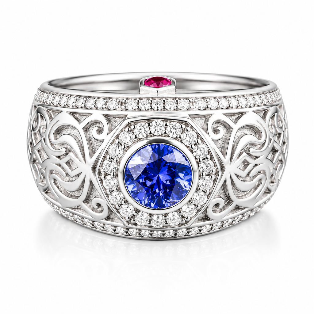 Middle Eastern Signet Silver Men's Ring
