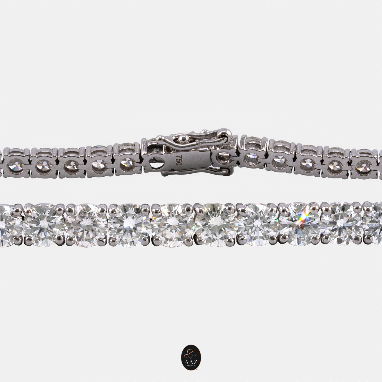 Natural Diamond 18K Gold Tennis Bracelet