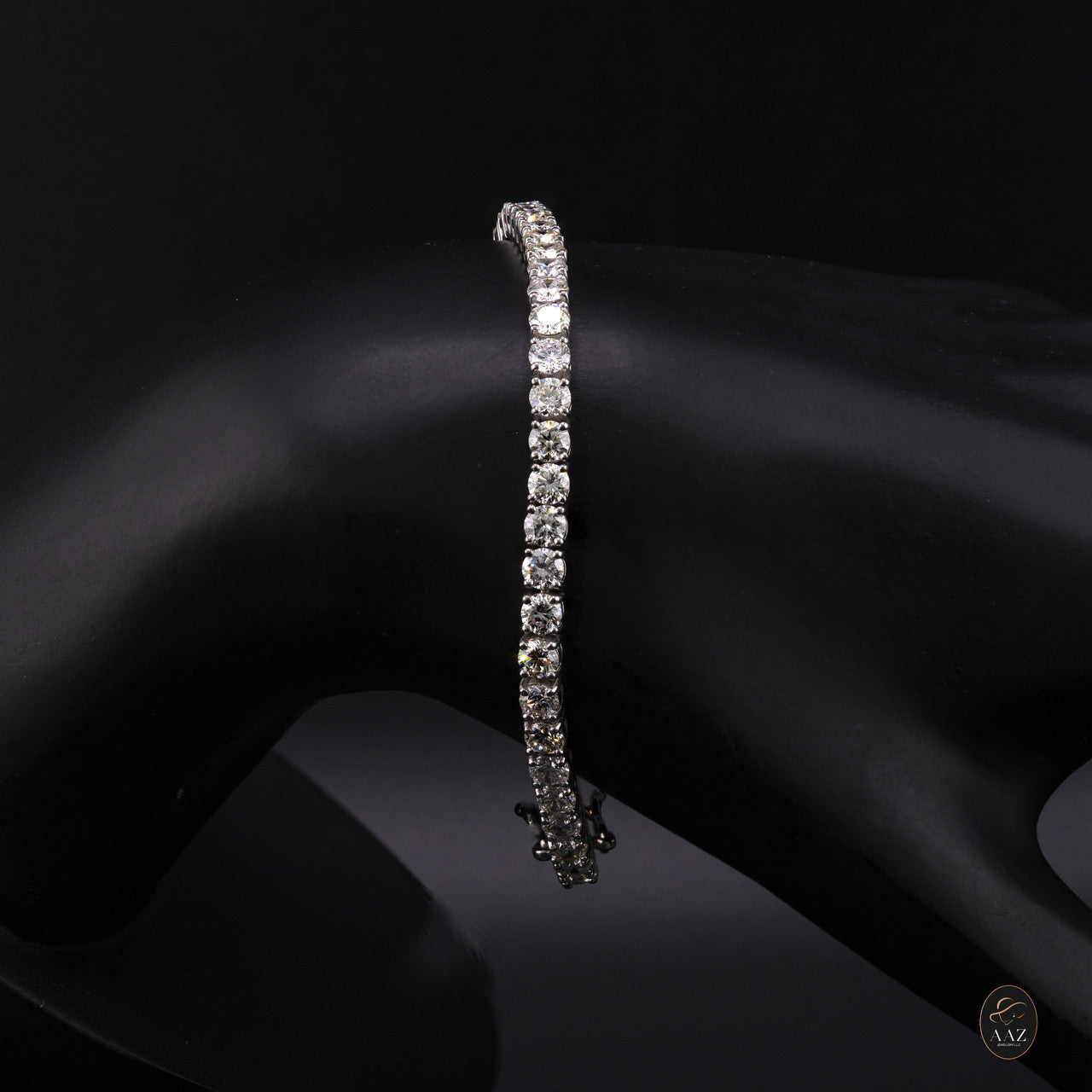 Natural Diamond 18K Gold Tennis Bracelet