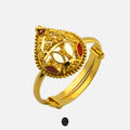 Pear Drop 21K Gold Adjustable Ring