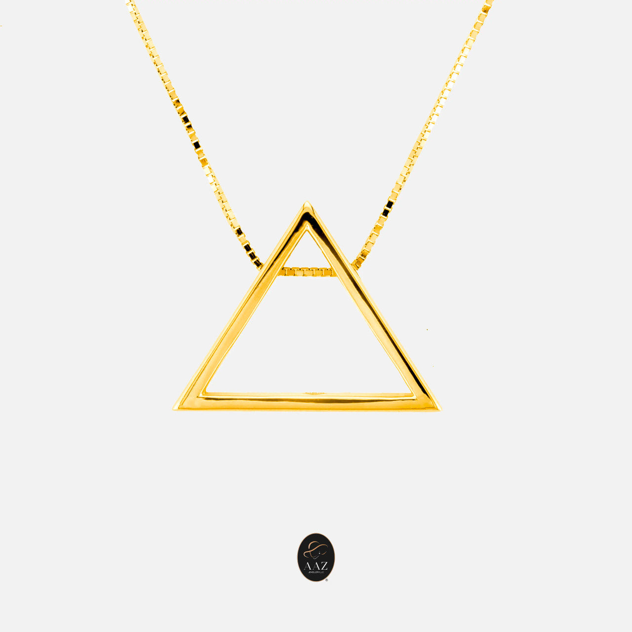 Triangle Shaped 18K Gold Necklace