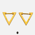 Triangle Shaped 22K Gold Earrings