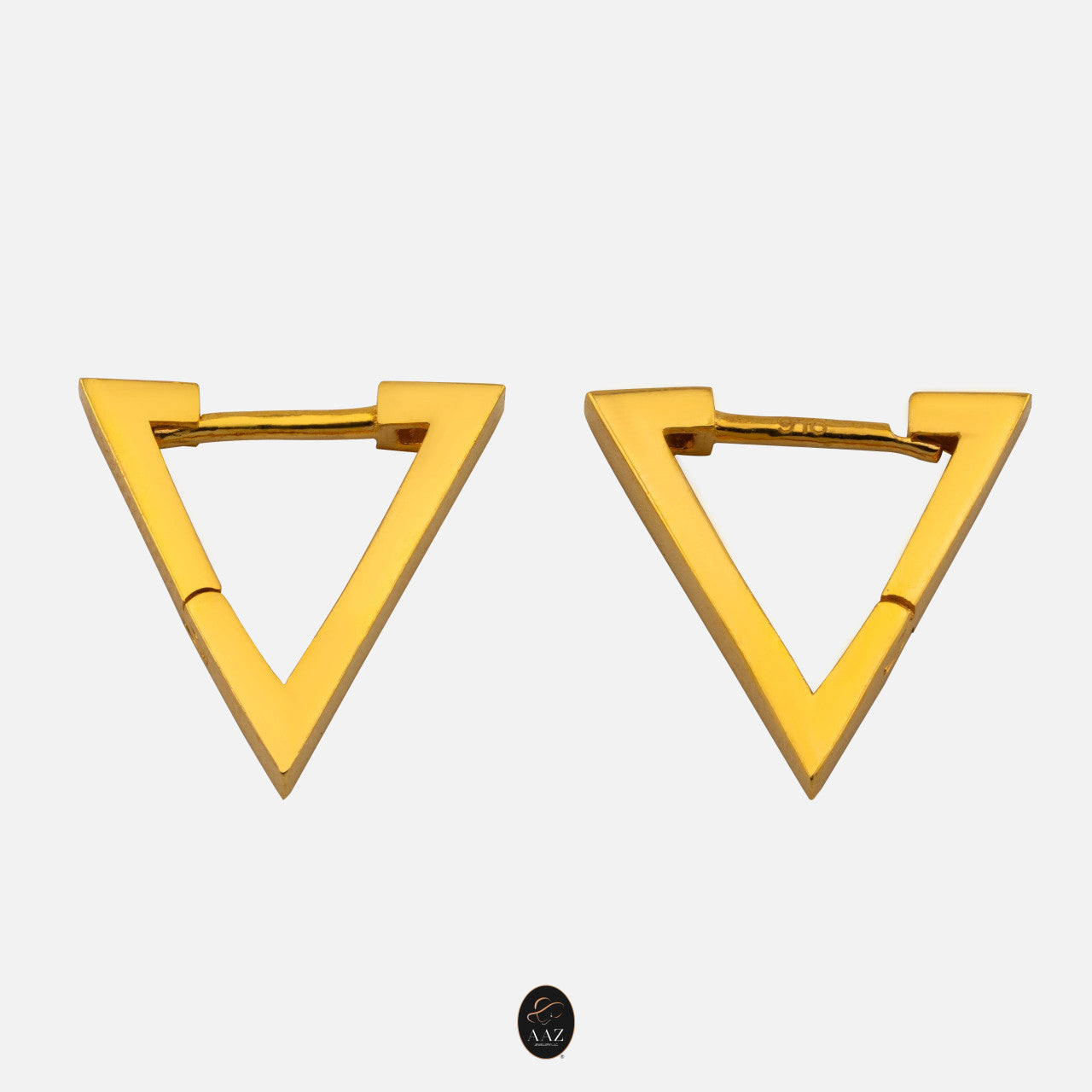 Triangle Shaped 22K Gold Earrings