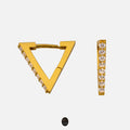 Shining Triangle 22K Gold Earrings